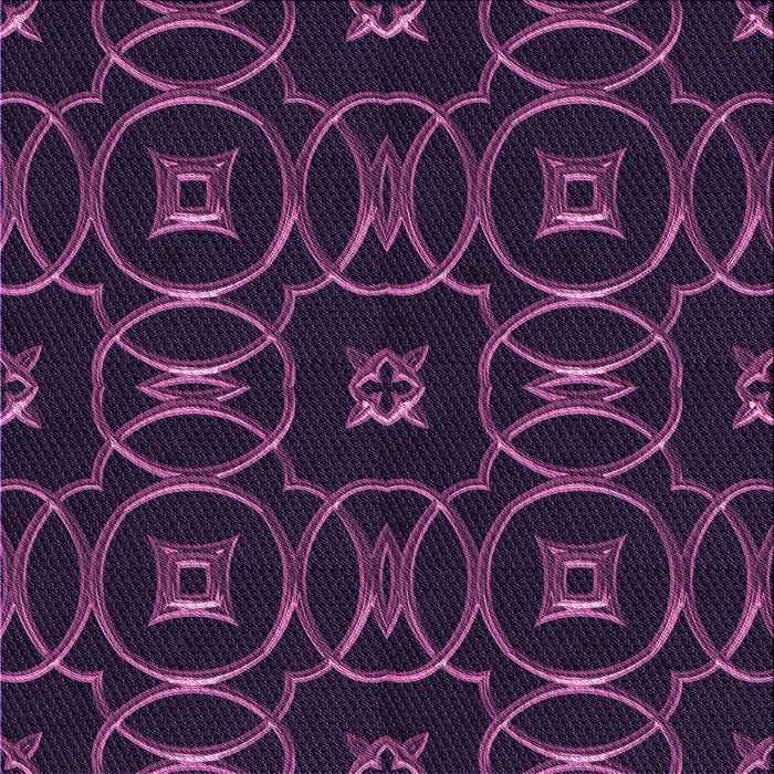 Round Patterned Deep Purple Rug, pat3139pur