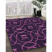 Patterned Deep Purple Rug in Family Room, pat3139pur
