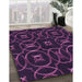 Machine Washable Transitional Deep Purple Rug in a Family Room, wshpat3139pur