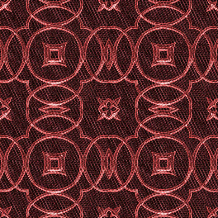 Round Patterned Fire Brick Red Rug, pat3139rd