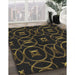 Patterned Brown Novelty Rug in Family Room, pat3139