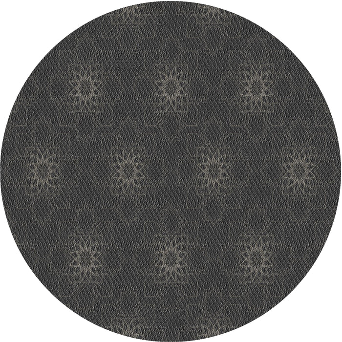 Square Machine Washable Transitional Midnight Gray Rug, wshpat313