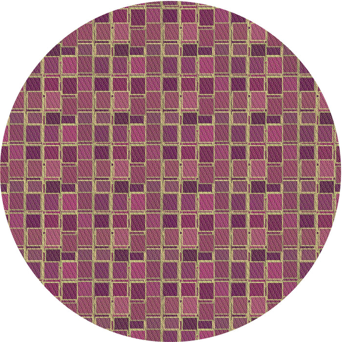 Square Patterned Burnt Pink Rug, pat314brn