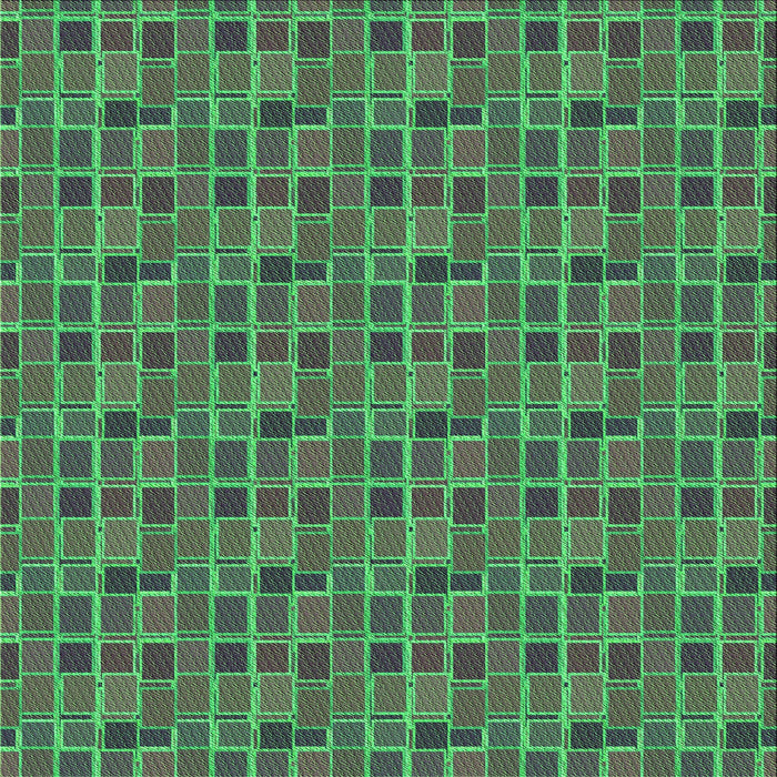 Round Patterned Black Rug, pat314grn