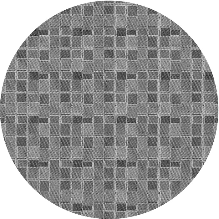 Square Patterned Ash Gray Rug, pat314gry
