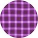 Square Patterned Dark Magenta Purple Rug, pat3140pur
