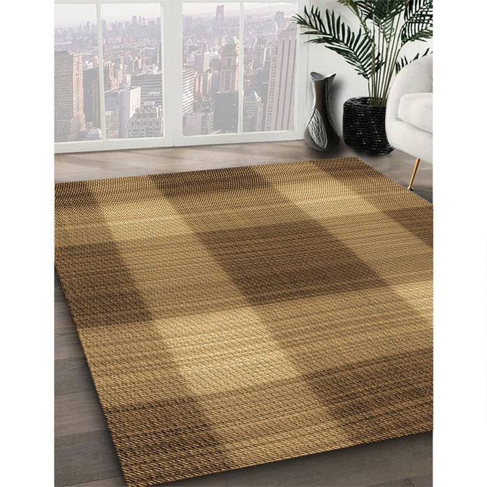 Patterned Saddle Brown Rug in Family Room, pat3141brn