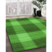 Machine Washable Transitional Green Rug in a Family Room, wshpat3141grn