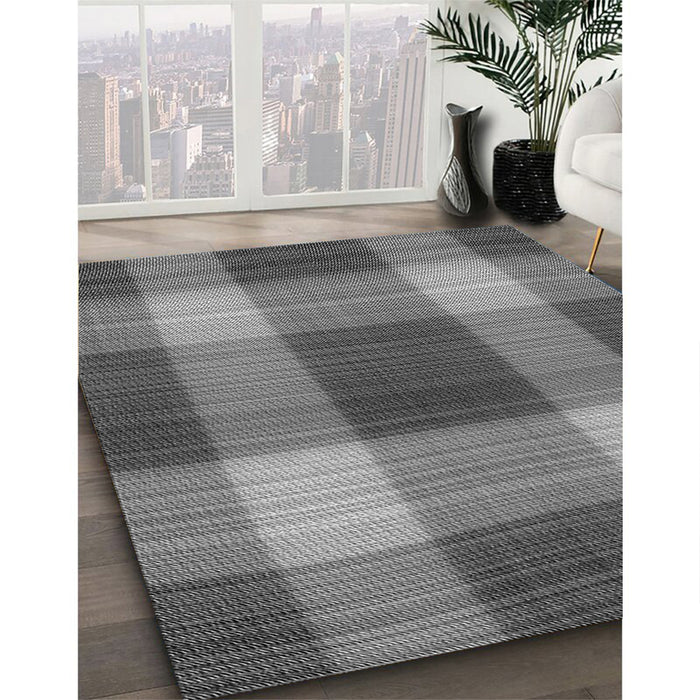 Patterned Gunmetal Gray Rug in Family Room, pat3141gry