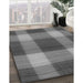 Machine Washable Transitional Gunmetal Gray Rug in a Family Room, wshpat3141gry