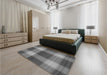 Patterned Gunmetal Gray Rug in a Bedroom, pat3141gry