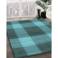 Patterned Deep-Sea Green Rug, pat3141lblu