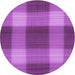 Square Machine Washable Transitional Bright Neon Pink Purple Rug in a Living Room, wshpat3141pur