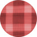 Square Patterned Red Rug, pat3141rd