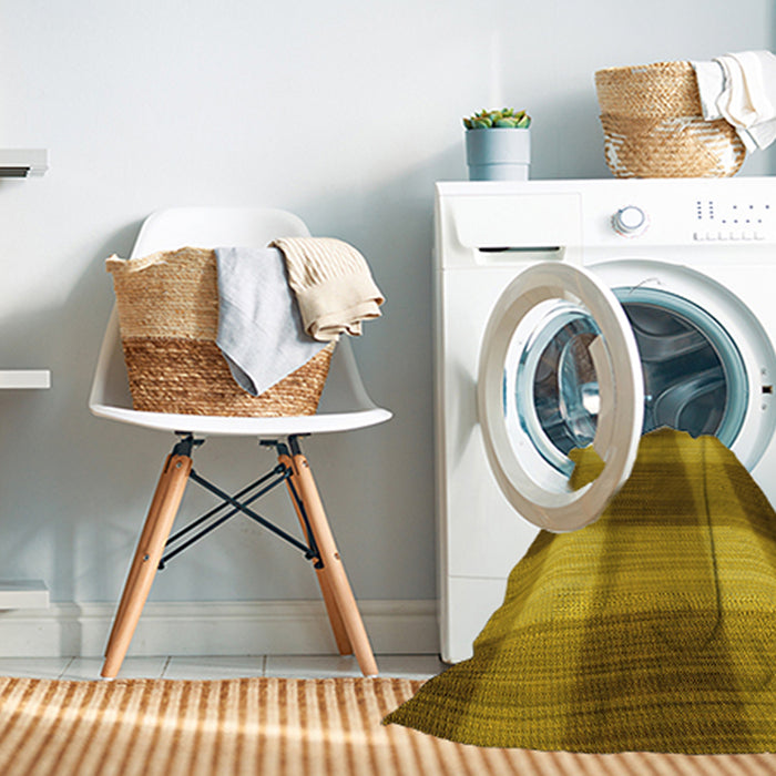 Machine Washable Transitional Dark Bronze Brown Rug in a Washing Machine, wshpat3141yw