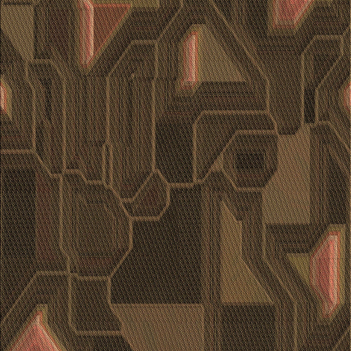 Machine Washable Transitional Saddle Brown Rug, wshpat3142brn