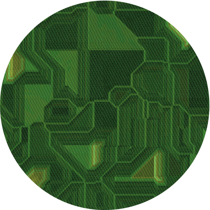 Square Machine Washable Transitional Green Rug in a Living Room, wshpat3142grn