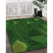 Machine Washable Transitional Green Rug in a Family Room, wshpat3142grn