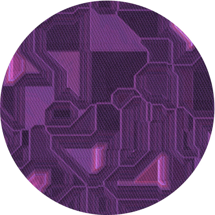 Square Patterned Dark Orchid Purple Rug, pat3142pur