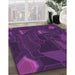 Machine Washable Transitional Dark Orchid Purple Rug in a Family Room, wshpat3142pur