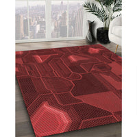 Patterned Red Rug, pat3142rd