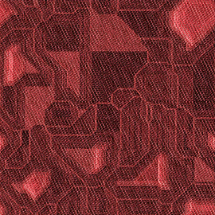 Round Patterned Red Rug, pat3142rd