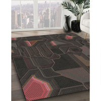 Patterned Mid Gray Novelty Rug, pat3142