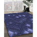 Machine Washable Transitional Royal Blue Rug in a Family Room, wshpat3143blu