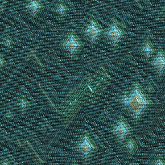 Machine Washable Transitional Dark Cyan Green Rug, wshpat3143lblu