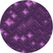 Square Patterned Dark Orchid Purple Rug, pat3143pur