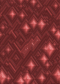 Machine Washable Transitional Crimson Red Rug, wshpat3143rd