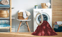 Machine Washable Transitional Crimson Red Rug in a Washing Machine, wshpat3143rd