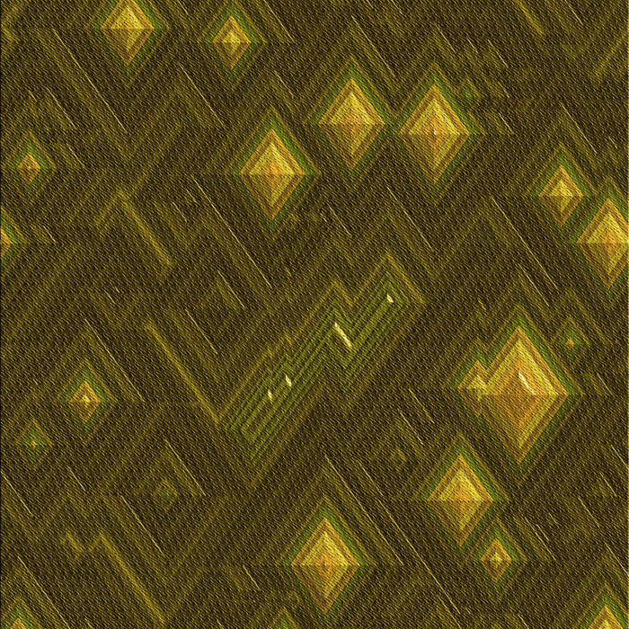 Machine Washable Transitional Dark Yellow Green Rug, wshpat3143yw