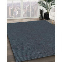 Patterned Gunmetal Green Rug, pat3144lblu