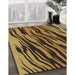 Machine Washable Transitional Yellow Rug in a Family Room, wshpat3145brn