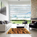 Machine Washable Transitional Dark Orange Rug in a Kitchen, wshpat3145org