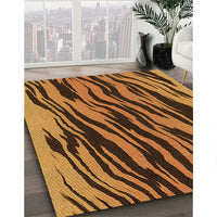 Patterned Dark Orange Rug, pat3145org