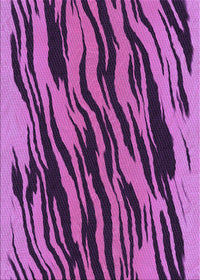 Machine Washable Transitional Purple Rug, wshpat3145pur