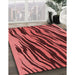 Machine Washable Transitional Saffron Red Rug in a Family Room, wshpat3145rd