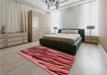 Patterned Saffron Red Rug in a Bedroom, pat3145rd