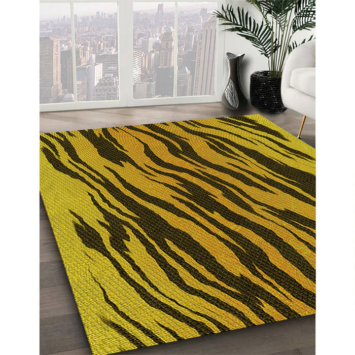 Machine Washable Transitional Bakers Brown Rug in a Family Room, wshpat3145yw