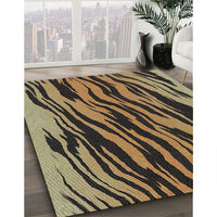 Patterned Mid Gray Novelty Rug, pat3145