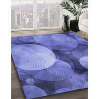 Patterned Sky Blue Rug, pat3146blu