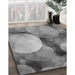 Patterned Carbon Gray Rug in Family Room, pat3146gry