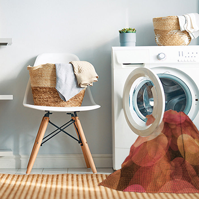 Machine Washable Transitional Bright Orange Rug in a Washing Machine, wshpat3146org