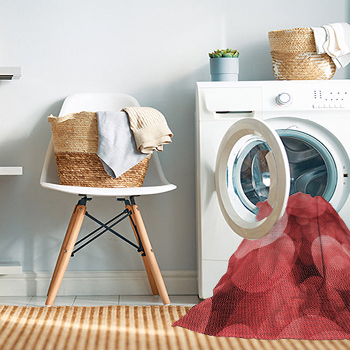 Machine Washable Transitional Red Rug in a Washing Machine, wshpat3146rd