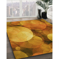 Patterned Mahogany Brown Rug, pat3146yw