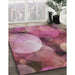 Machine Washable Transitional Pink Rug in a Family Room, wshpat3146