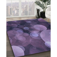 Patterned Medium Purple Rug, pat3147blu