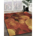 Machine Washable Transitional Orange Rug in a Family Room, wshpat3147brn
